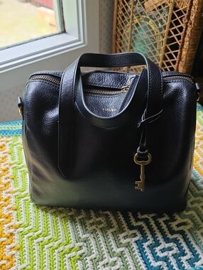 Fossil Sydney Satchel Midnight Navy Leather💙🌙